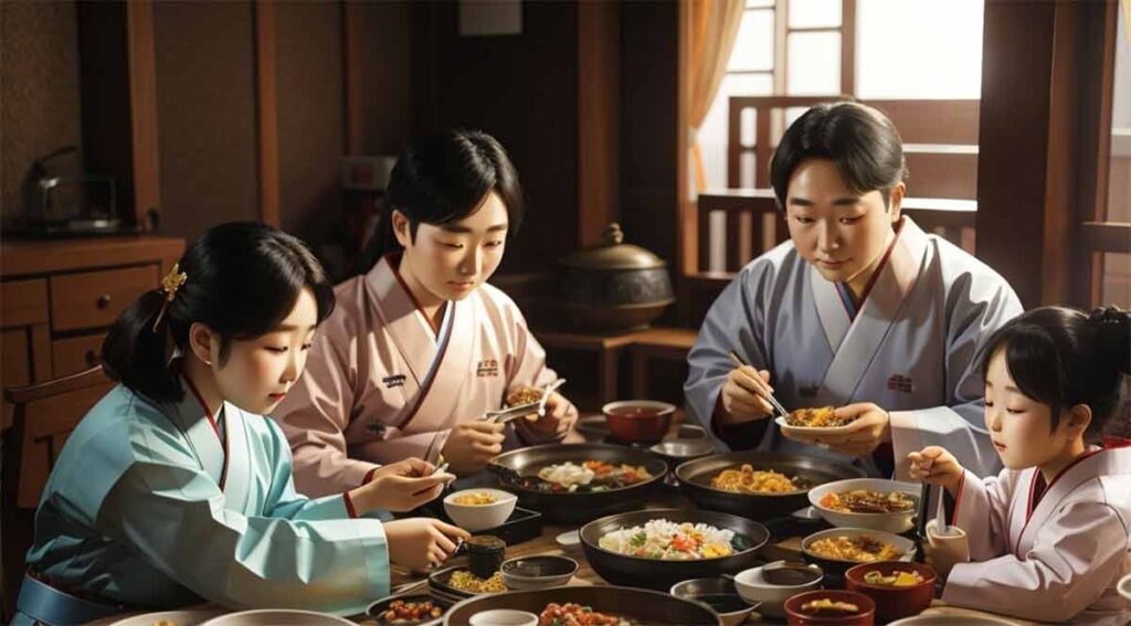 Keluarga Korea Makan Bersama